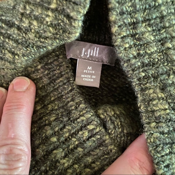 J Jill wool sweater button front collared vest fall layered cozy - Picture 6 of 6